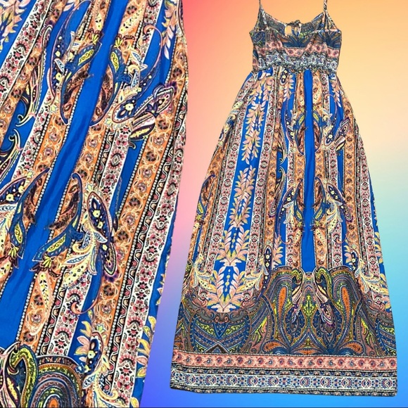 Boho Maxi dress/print/XS - Picture 2 of 5